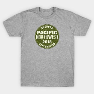 Pacific Northwest Outdoor Exploration Washington Oregon Hiking T-Shirt